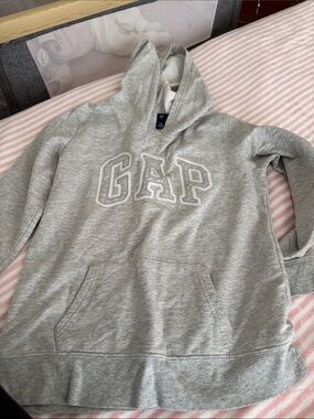 GAP Light Gray Kids Hooded Sweatshirt with Logo